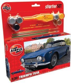 Airfix A50092 1:72 Scale Triumph TR4A Classic Car Gift Set inc Paints Glue and Brushes: Toys & Games