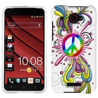HTC DROID DNA Peace Pop on White Hard Case Phone Cover: Cell Phones & Accessories