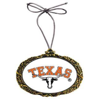 Texas Longhorns NCAA Gold Classic Logo Holiday Ornament  Decorative Hanging Ornaments  Sports & Outdoors