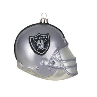 Oakland Raiders NFL Glass Football Helmet Ornament (3")  Sports Fan Hanging Ornaments  Sports & Outdoors