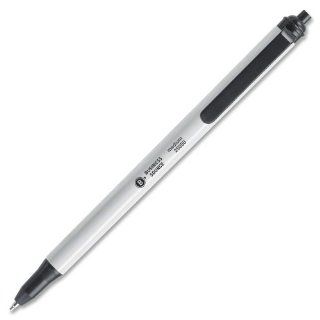 Business Source Ballpoint Pen   Ink Color: Black   Barrel Color: Gray   12 : Rollerball Pens : Office Products