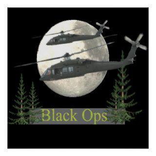 black ops military helicopter print