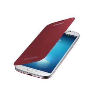 Samsung Galaxy S4 Flip Cover Folio Case (Red): Cell Phones & Accessories