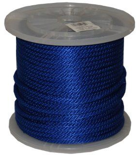T.W . Evans Cordage 96016 1/2 Inch by 300 Feet Solid Braid Propylene Multifilament Derby Rope, Blue    