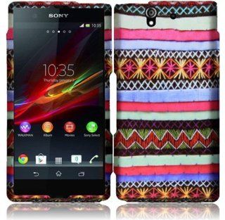 For Sony Xperia Z Hard Design Cover Case Colorful Indian Pattern Aztec Tribal Cell Phones & Accessories