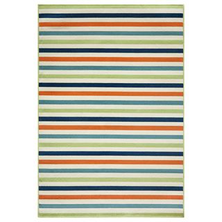 Indoor/outdoor Multicolor Striped Rug (710 X 1010)