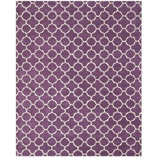 Safavieh Handmade Moroccan Chatham Purple/ Ivory Wool Rug (10 X 14)