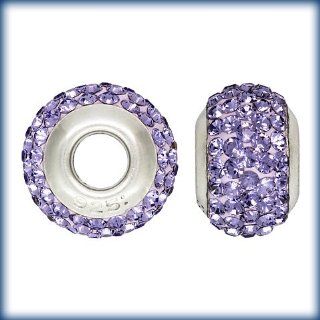 Genuine Swarovski Elements Crystal Beads Fit Most European Style Bracelets. Light Purple Jewelry
