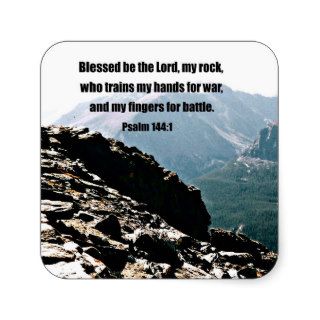 Psalm 1441  Blessed  be the LordSquare Sticker