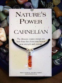 Carnelian Pendant for Strength and Courage Women's Men's Spiritual Religious Jewelry FREE BLACK CORD NECKLACE INCLUDED: Jewelry