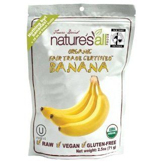 Natures All Foods Organic Raw Banana Dried Fruit, 2.5 Ounce    12 per case.: Health & Personal Care