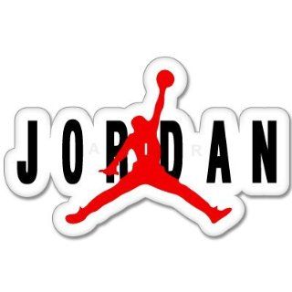 Jumpman Air MJ Basketball car bumper sticker 5" x 3": Automotive