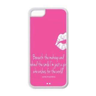 Fitted iPhone 5C Cheap IPhone5 Cases Marilyn Monroe Quotes back Durable TPU covers: Cell Phones & Accessories