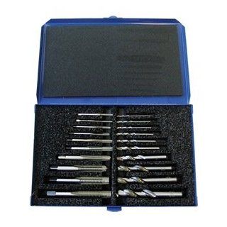 Drill And Hand Tap Set, 4 40 1/2 12, 20 Pc   Jobber Drill Bits  