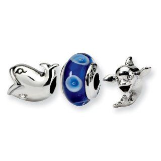 Sterling Silver Reflections Kids Sea Life Boxed Bead Set: West Coast Jewelry: Jewelry