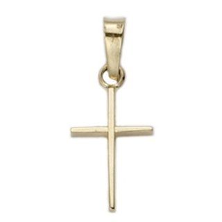 14K Gold Small Cross Pendant in a Stick Style Design 14K Gold Jewelry 14K Gold Gift Boxed: Jewelry