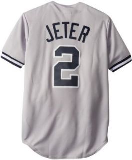 MLB New York Yankees Derek Jeter Road Gray Replica Baseball Jersey, Road Gray, X Large  Athletic Jerseys  Sports & Outdoors