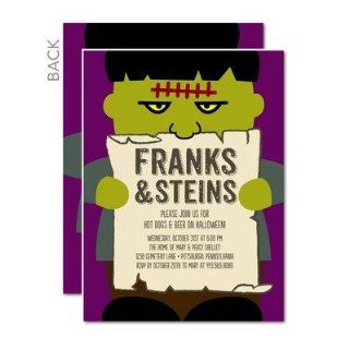 Halloween Invitations   Franks And Steins Halloween Party Invitations: Health & Personal Care