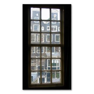 Holland Canal Houses Window View Small Photo Card Business Card Templates