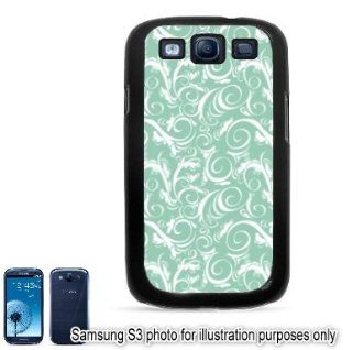 Pastel Green Damask Print Retro Samsung Galaxy S3 i9300 Case Cover Skin Black: Cell Phones & Accessories