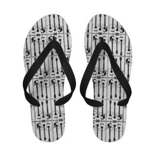 pattern acoustic guitars footwear Flip Flops