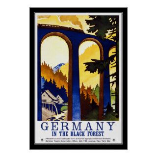 Print Retro Vintage Image Travel Germany Poster
