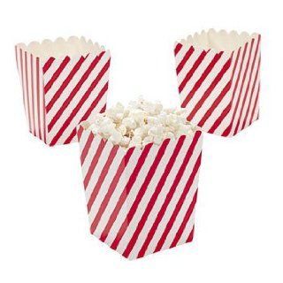 Mini Red & White Striped Popcorn Boxes   Vacation Bible School & Party Supplies: Health & Personal Care