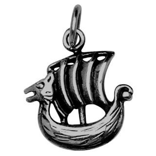 Sterling Silver Viking Ship Norse Pendant Women's Men's Jewelry: Jewelry