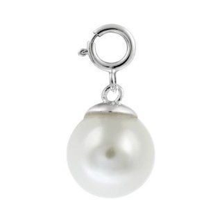 Sterling Silver Pearl Charm Clasp Style Charms Jewelry