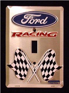 Ford Racing Aluminum Novelty Single Light Switch Cover Plate: Automotive