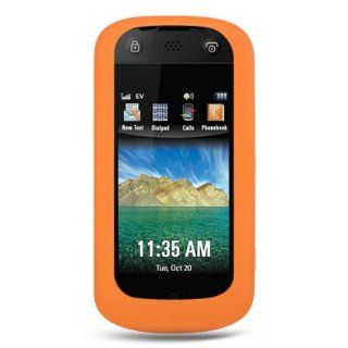 Solid Orange Silicone Skin Cover Case Cell Phone Protector for Motorola Crush: Cell Phones & Accessories