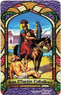 San Martin Caballero * Bilingual Prayer Card * Estampa Religiosa Bilingue: Victor Flores: 0755800991910: Books