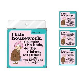 Tree Free Greetings NC37915 Aunty Acid 4 Pack Artful Coaster Set, Six Months Later Kitchen & Dining