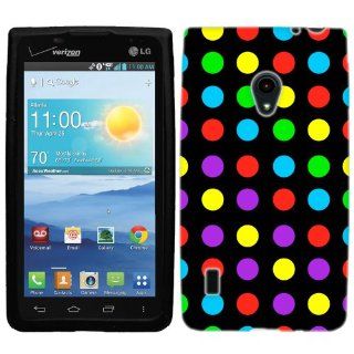 LG Lucid 2 Colorful Polka Dots Hard Case Phone Cover: Cell Phones & Accessories