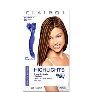 Clairol Nice n Easy Shade On Shade Highlights Rich Copper For Medium to Dark Brown Hair : Hair Highlighting Products : Beauty