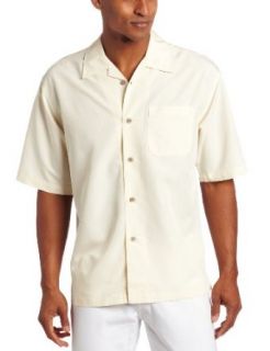 Cubavera Men's Short Sleeve Shadow Box Camp Shirt at  Mens Clothing store