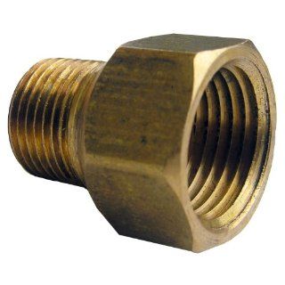 LASCO 17 8547 1/2 Inch Female Pipe Thread by 3/8 Inch Male Pipe Thread Brass Coupling   Pipe Fittings  