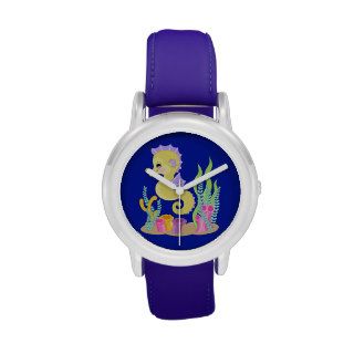 Cute cartoon seahorse wrist watches