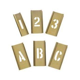 Industrial Grade 3W647 Stencil, 1 In, Numbers and Letters: Hand Tool Punches: Industrial & Scientific