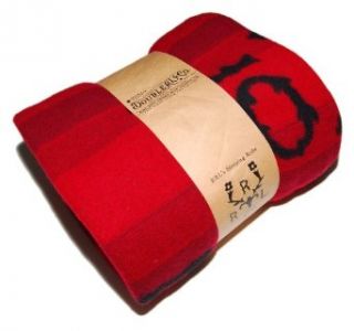 Polo Ralph Lauren Double RL RRL Mens Lambswool Red Black Western Blanket: Clothing