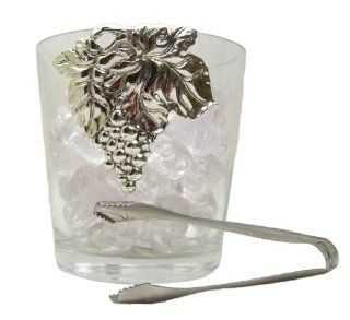 Arthur Court Grape Ice Bucket with Tongs: Kitchen & Dining