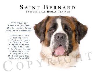 Saint Bernard "Human Trainer" Mouse Pad Dog Mousepad: Electronics