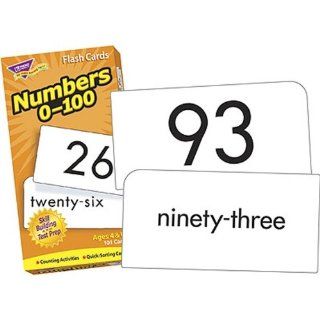 Wholesale CASE of 20   Trend Numbers 0 100 Flash Cards Math Skill Drill Flash Cards, 0 100, 3"x6", 91 Cards: Office Products
