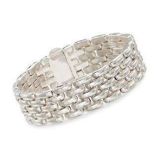 Italian Sterling Silver Link Bracelet. 8.5": Jewelry