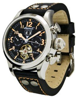 Ingersoll Men's IN4506BKOR Bison Number 18 Automatic Black Dial Watch: Watches