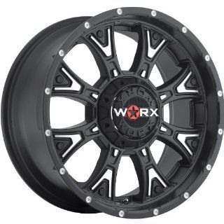Worx Tyrant 20 Black Wheel / Rim 5x5 & 5x5.5 with a  25mm Offset and a 87 Hub Bore. Partnumber 805 2105SB25: Automotive