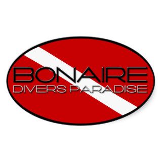 Bonaire Diver's Paradise Oval Sticker
