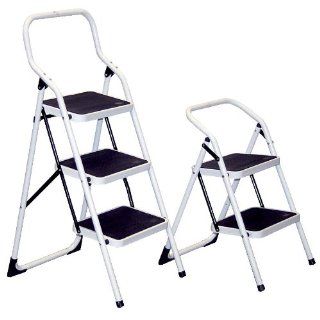 Beacon Fold Up Step Ladder; Number of Steps: 3; Step Height: 9 1/2", 19, 27 1/2"; Overall Size In Use (DxWxH): 26" x 20" x 48"; Overall Size Folded (DxWxH): 6" x 19" x 53"; Capacity (LBS): 250; Model# BFSL 3: Steplad