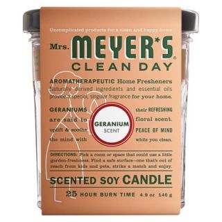 Mrs. Meyers Geranium Candle   4.9 oz