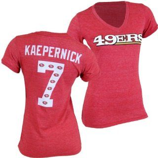 San Francisco 49ers NFL Colin Kaepernick #7 Womens Name & Number Ringer V Neck T : Athletic T Shirts : Sports & Outdoors